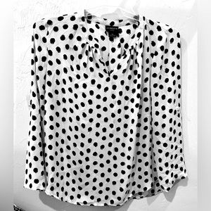Liz Clairborn Career polka dot blouse, petite M